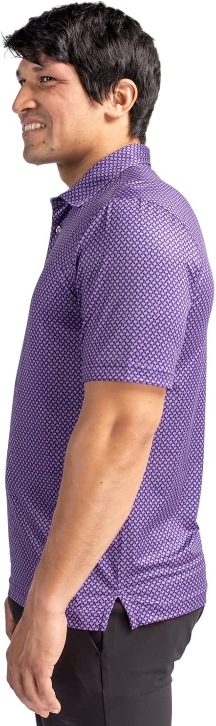 Cutter & Buck Mens Pike Banner Print Stretch Men's Polo - Image 2