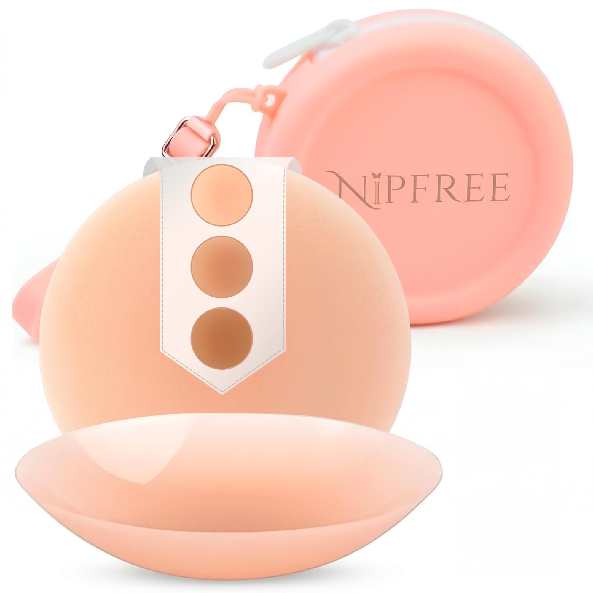 Fundas de silicona reutilizables de alta calidad para pezones para mujer, se adapta a copa A-C, con funda de silicona para un fácil almacenamiento y viaje
