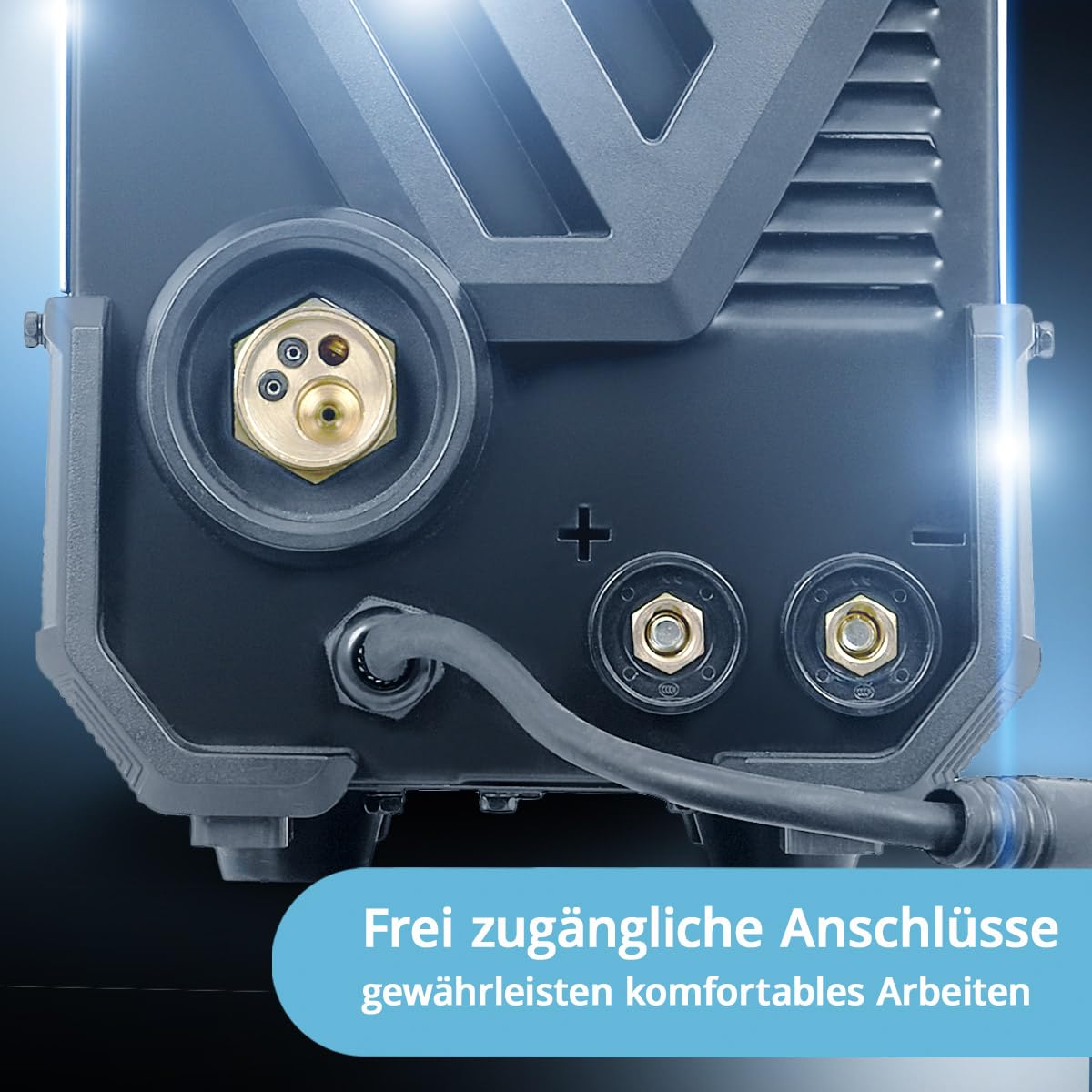 STAHLWERK Schutzgasschweißgerät MIG/MAG 200 ST Digital – Vollausstattung – Inverter mit 200A, MMA (E-Hand/ARC) FLUX (Fülldraht), Schweißen ohne Gas möglich, Spot-Funktion, synergischer Drahtvorschub