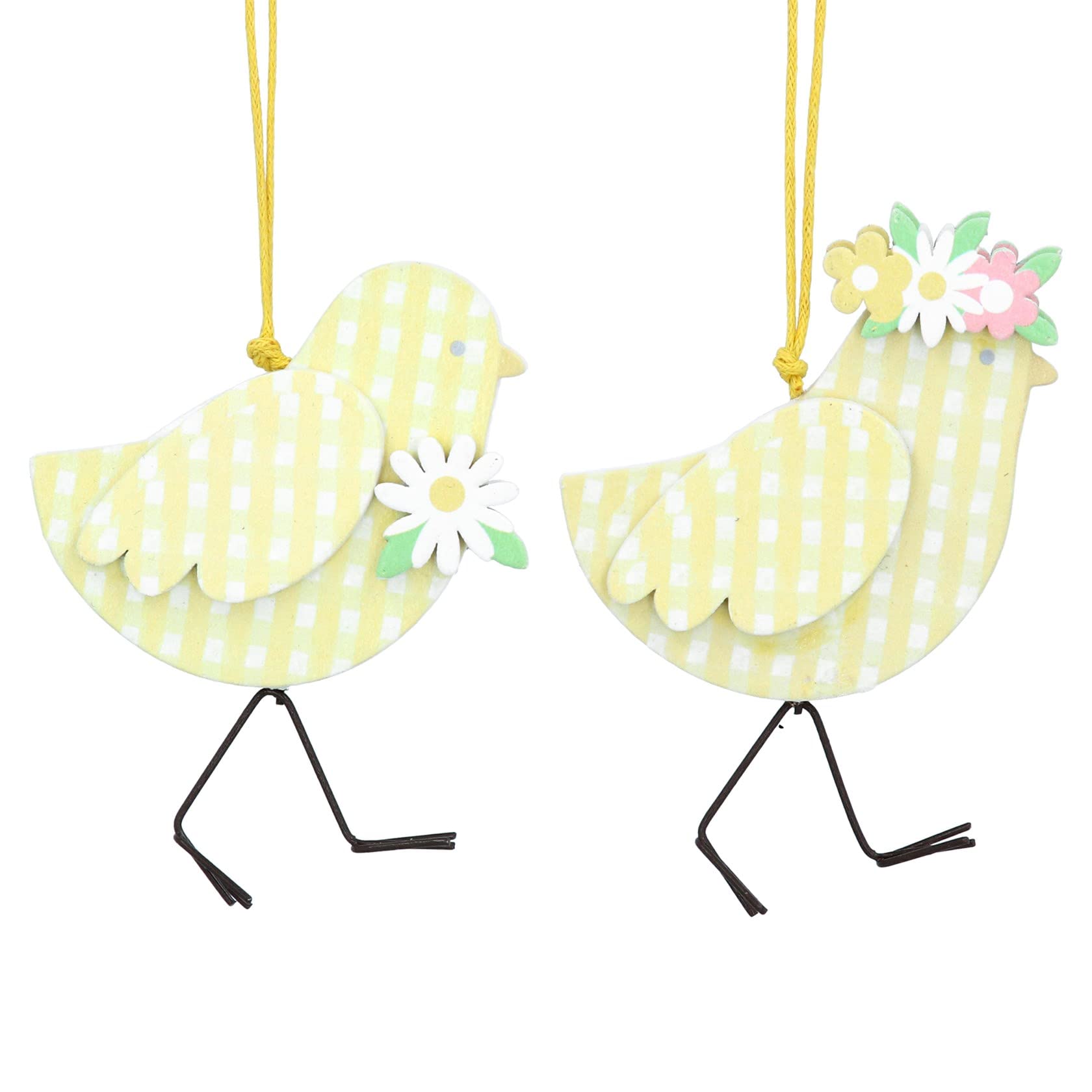 Gisela Graham Multicoloured Floral Chick Easter Decorations