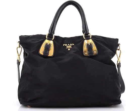 Pre-Loved Convertible Belted Tote Medium, Black