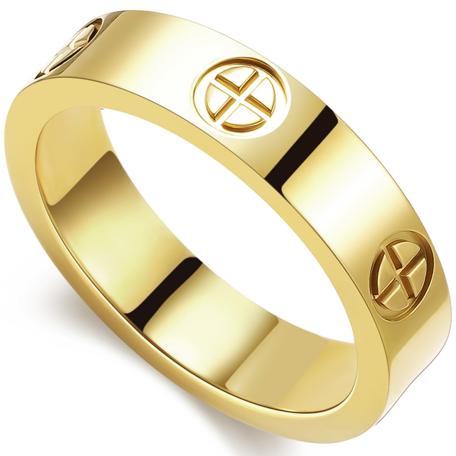 PDWZNBA Love Friendship Rings 18K Gold Silver Rose Plated Cubic Zirconia Stainless Steel Promise Rings Wedding Band Jewelry Birthday Gift for Women