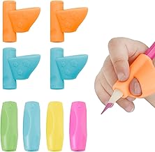 8 x Children's Silicone Finger Writing Guide, Learning to Hold Pen, Grip Corrector Grips for Pencil, Pen Accessories Writing for Children, Kindergarten and Primary
