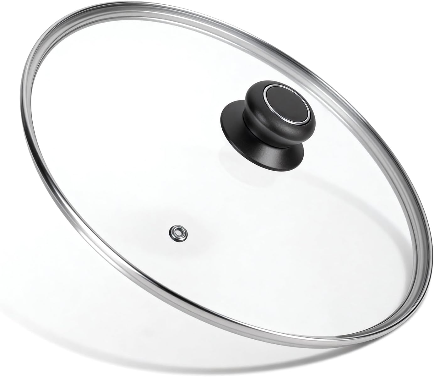12 Inch Tempered Glass Lid for Frying Pan & Skillet - Premium Heat-Resistant Cover with Stainless Steel Rim, Compatible with Lodge Cast Iron Pans