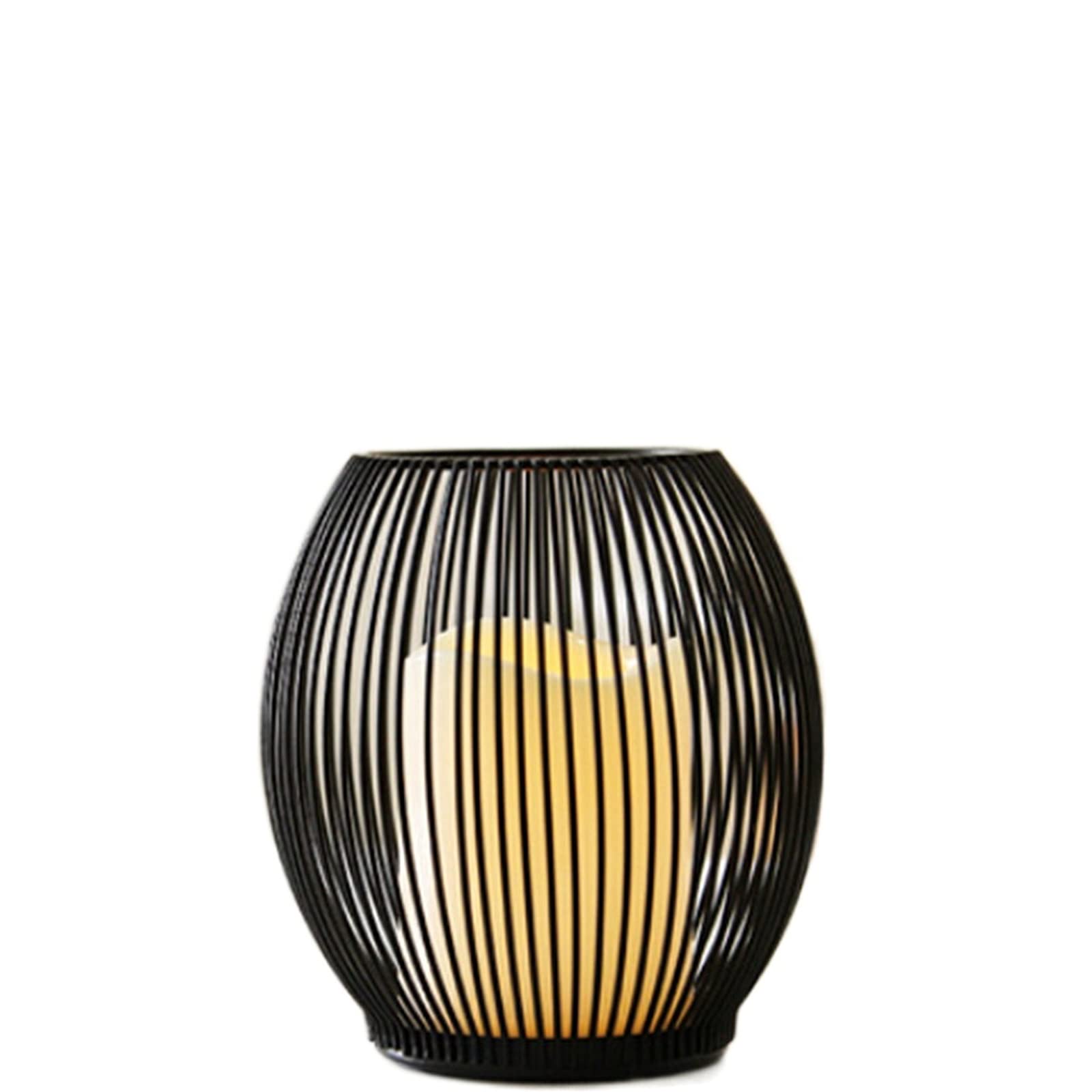 Sbjklyrn One Color Candleholder, Black Metal Hollow Like A Bird Cage Lantern Candle Holder Without Led Lights Home Hotel Decoration Ornaments