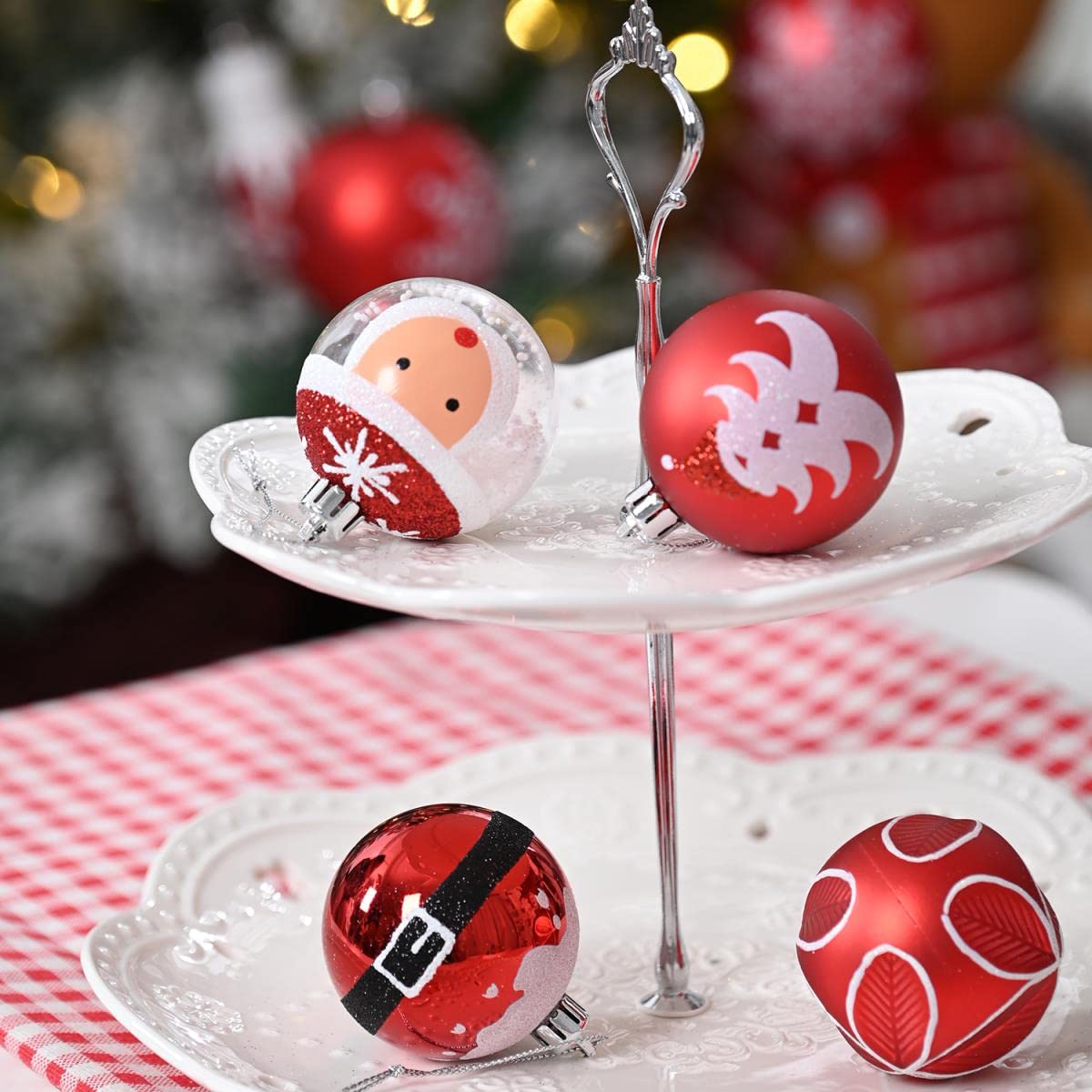 9pcs Weihnachtskugeln 6cm Weihnachtsbaum hängende Kugel Weihnachtsschmuck Kugeln für Baum Neujahr Dekor-Blau,6cm