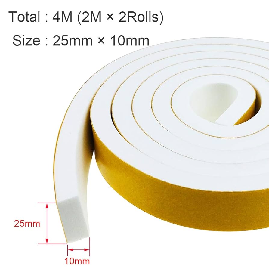 Storystore Foam Insulation Tape Self Adhesive 25mm W X 3mm