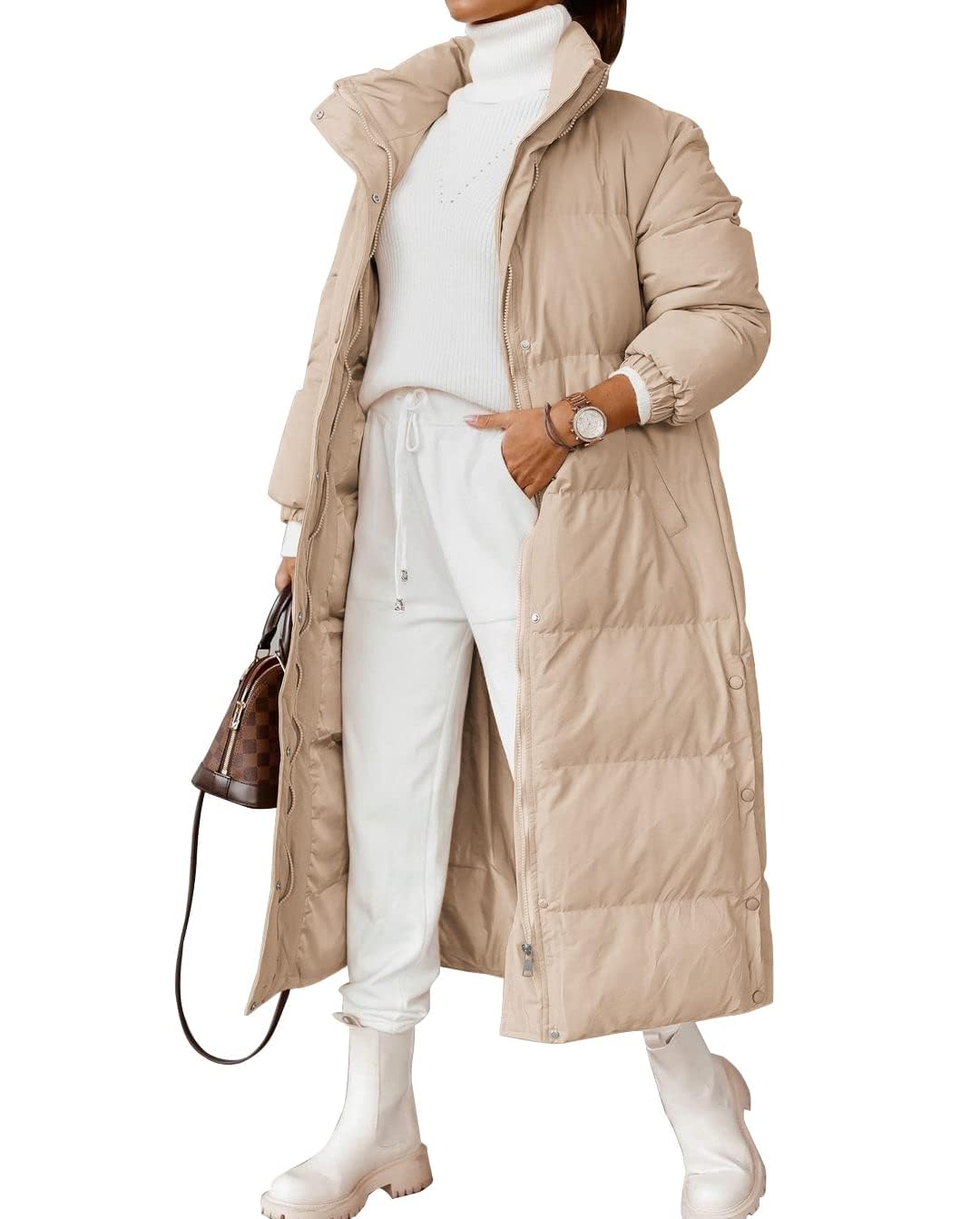 Zwurew Women's Quilted Lightweight Long Puffer