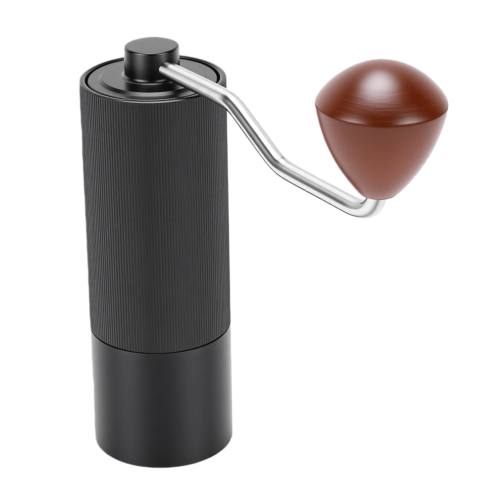 Macinacaffè Manuale con capacità di 25 G, macinacaffè Manuale Portatile con Funzionamento Silenzioso con 55 Impostazioni Regolabili e Manovella in Legno per Viaggi All'aperto in