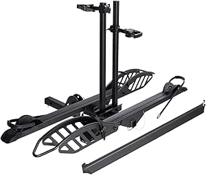 CyberRack E2 Hitch 2 EBike Rack with Ramp, 200 lbs Capacity, Foldable Platform Mount for 2-inch Receivers
