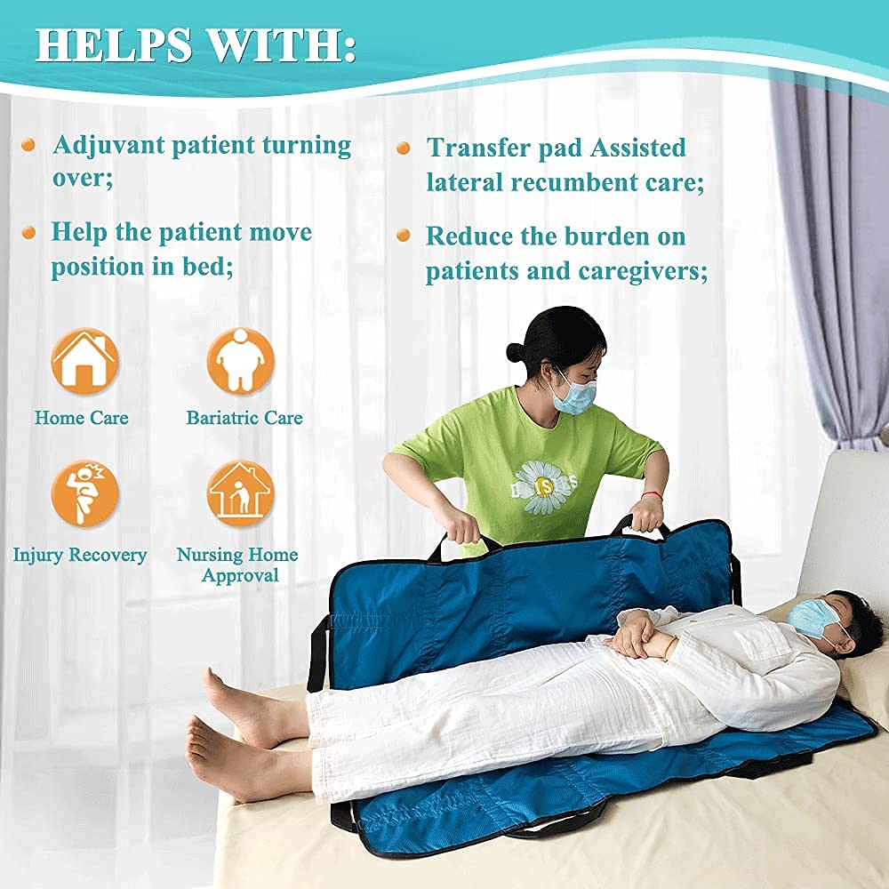 Almohadillas de posición de Cama para Mover la Cama, ayudas para Ancianos para Vivir, sábanas de Dibujo, ayudas de Movilidad para Ancianos discapacitados, Girar, reposicionar, Deslizar