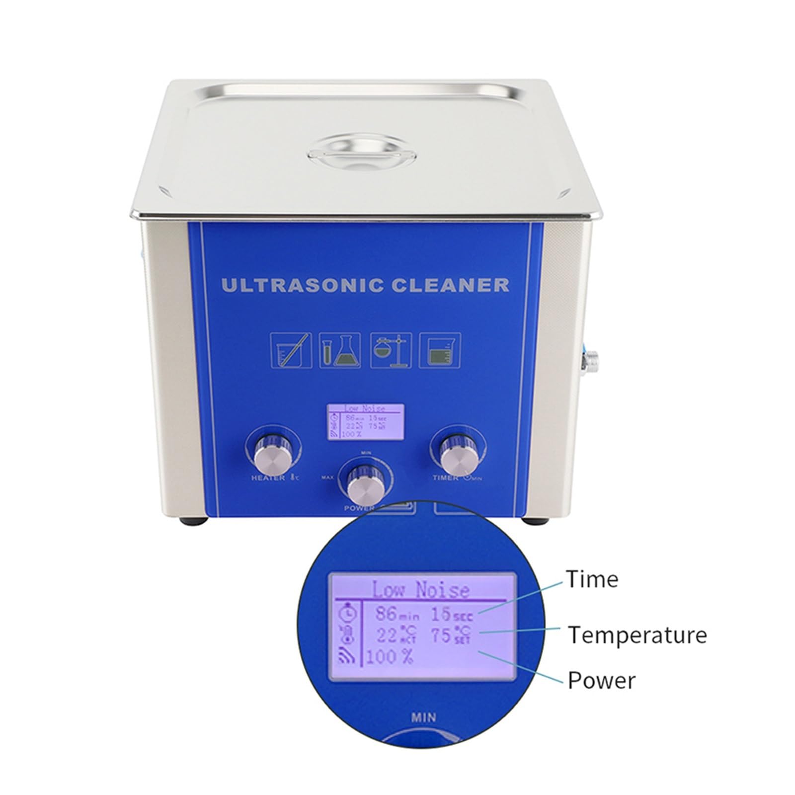 Myjka Ultradźwiękowa, 10L Laboratorium Medyczne Myjka Ultradźwiękowa Degas Bath DPF Części Metalowe Formy Szkło Olej Odtłuszczacz Do Rdzy Ultrason Maszyna Do Czyszczenia