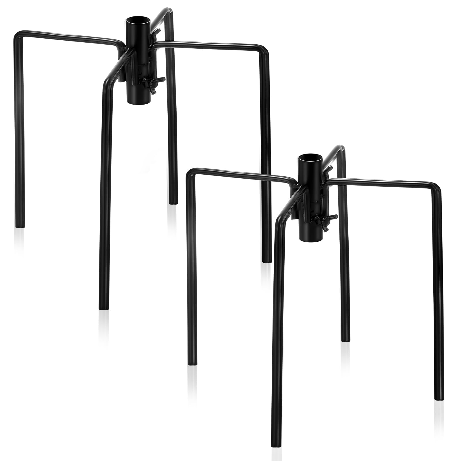 Photo 1 of Blulu 2 Pcs Pole Stabilizer Stand Base for Outdoor Bird Feeder Pole with 4 Prongs Base for 1/2 or 3/4 Inch Freestanding Supplies for Hanging Bird Feeder, Birdhouse, Lantern