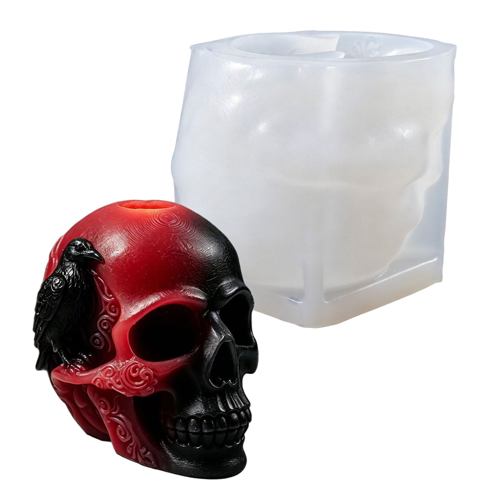 sodeber Halloween Silicone for with Unique Crow and Skull Designs for Craft and Decorations Halloween for with Unique and Designs for Craft and Decorations Food Safe with Design for Creative