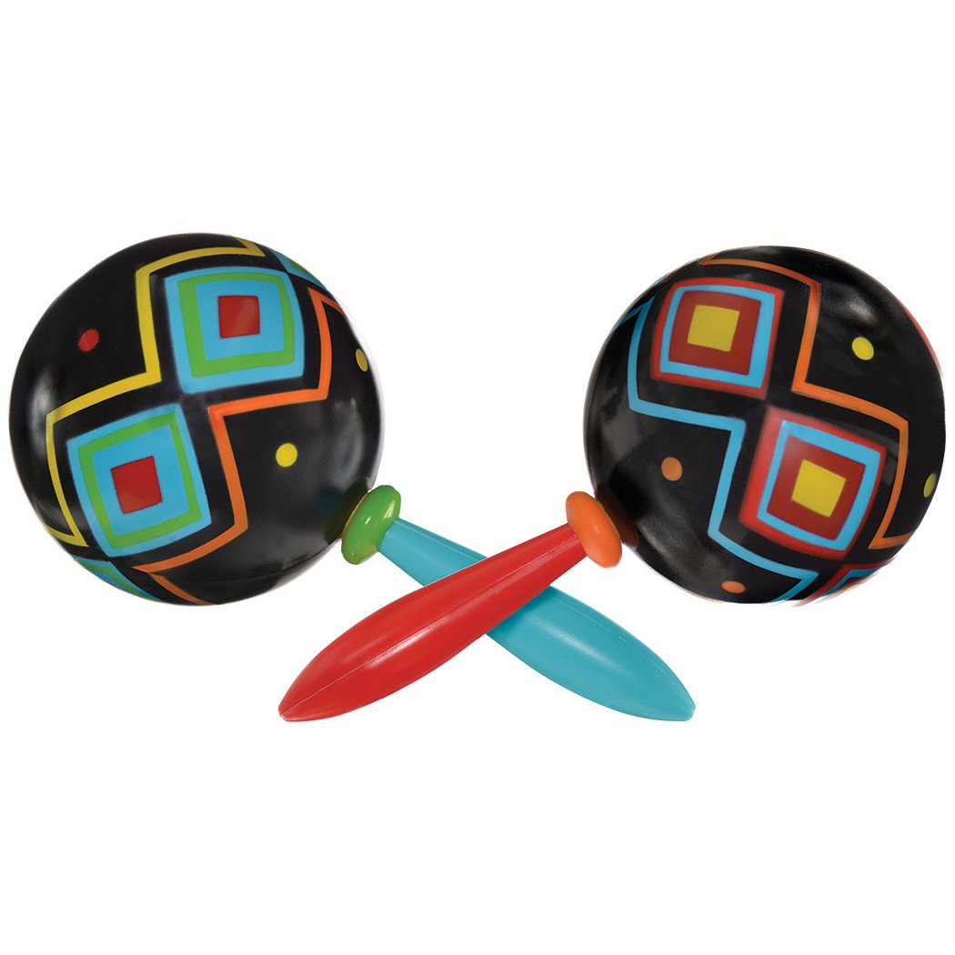 Amscan 398275 Deluxe Round Maracas, 8.5