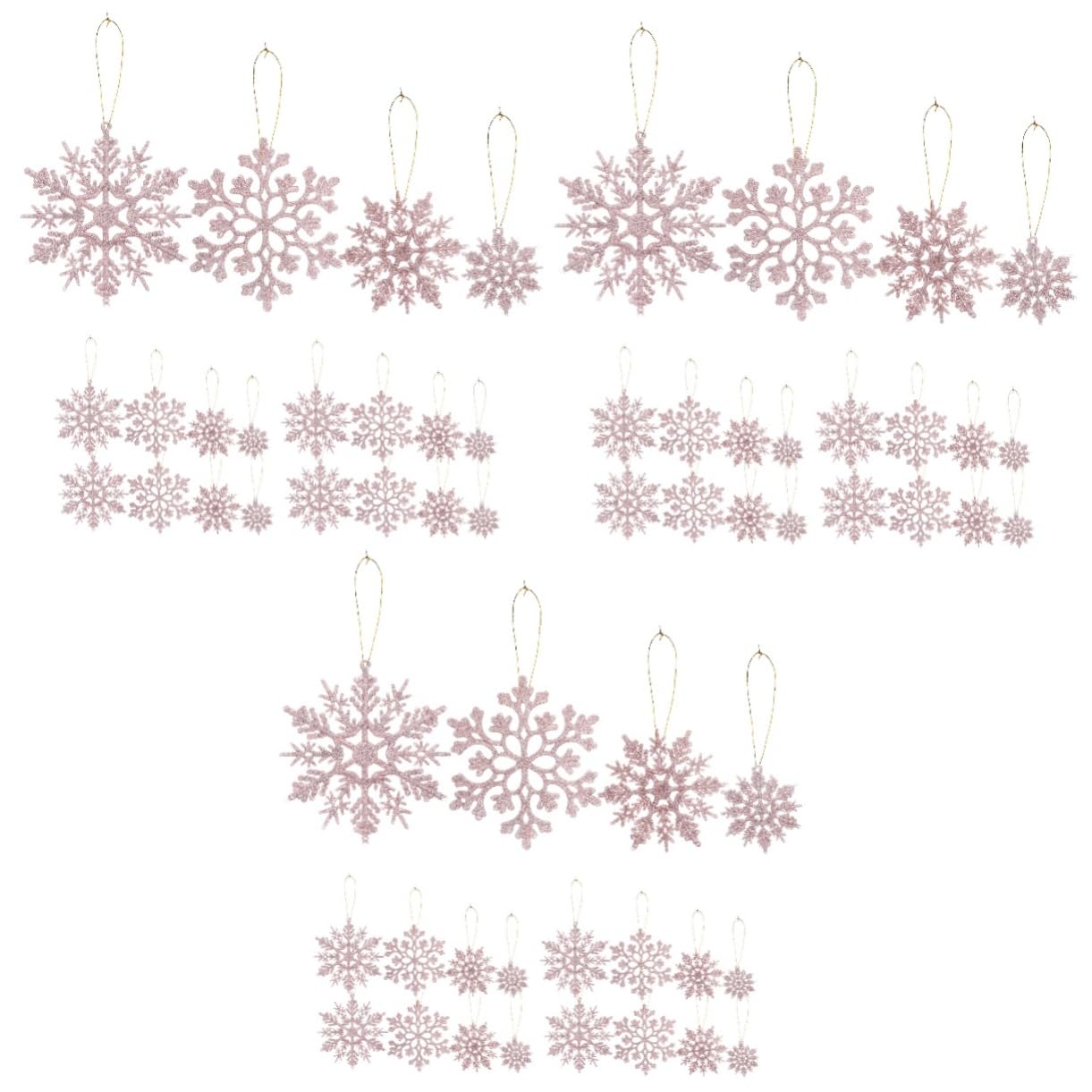 Zerodeko 108stücke Titel Teiliges Weihnachts-Schneeflocken-Dekorationen Aus Glitzernde Hängende Ornamente Für Festliche Anlässe Für Weihnachtsbaum Und Winterpartys
