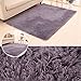 LOCHAS Ultra Soft Indoor Modern Area Rugs Fluffy Living Room Carpets for Children Bedroom Home Decor Nursery Rug 4x5.3 Feet, Grey Purple
