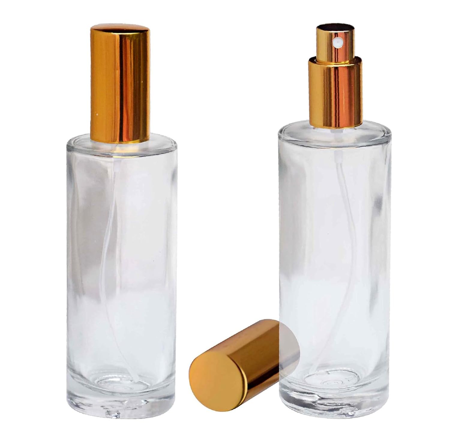 Refillable Perfume Glass Bottles with spray pump for DIY Perfume Essential Oils Aromatic, Water Blend, Rose Water, Travel Use 100 ML, Clear (Pack of 10)-image-12