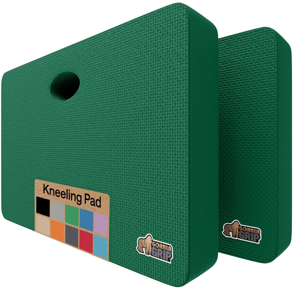 GORILLA GRIP® Extra Thick Foam Kneeling Pad for Gardening, 17.5x11 Grass