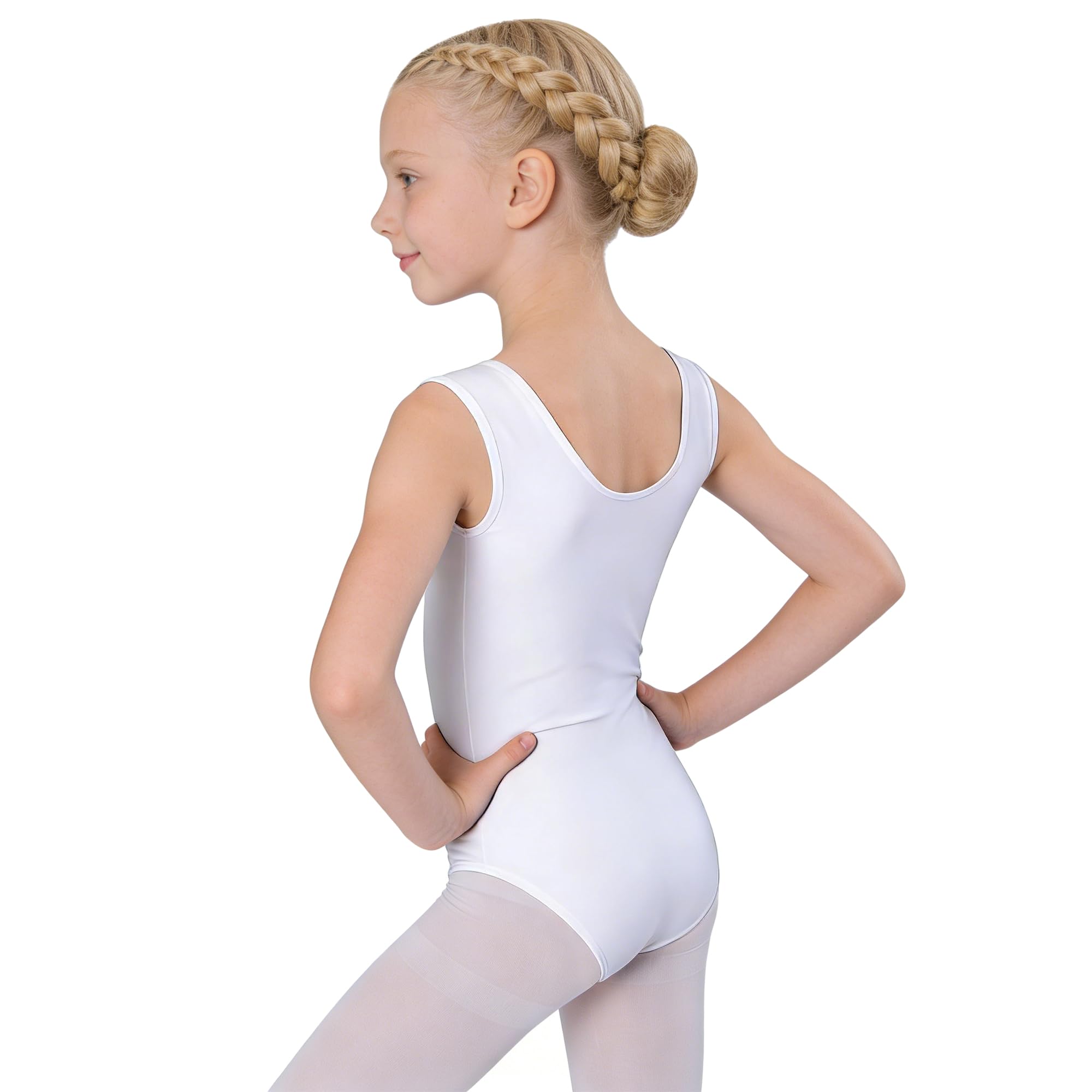 Wildarms Maillot de Ballet para Niñas sin Mangas, Leotardo de Danza Infantil para Gimnasia, Baile y Disfraces