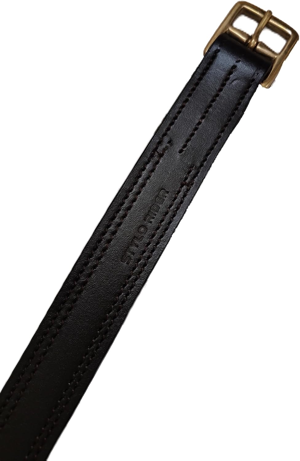 Leather Polo Horse Stirrups 62 Inch Full Size English jumpping Stirrups Stirrup Leathers with Strong Nylon Core for Equestrian Riding Black and Brown Choosing Option