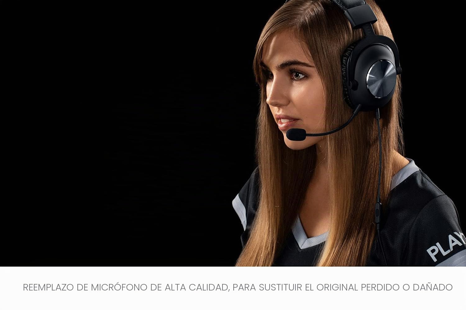 Micrófono de juego de repuesto para Logitech G Pro y G Pro X Gaming Headset en PS4 PS5 Xbox One PC, micrófono desmontable de 3,5 mm