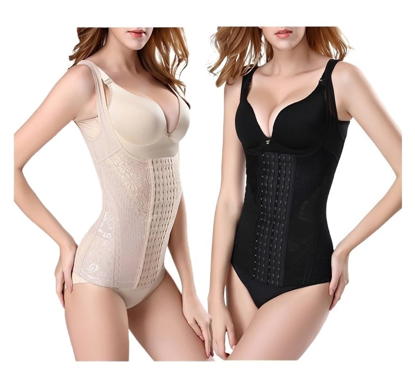 Faja Moldeadora de Cuerpo Sexy para Mujer, Talla Grande, Moldeadora de Cintura, Camiseta Interior con Seis Filas de Botones.