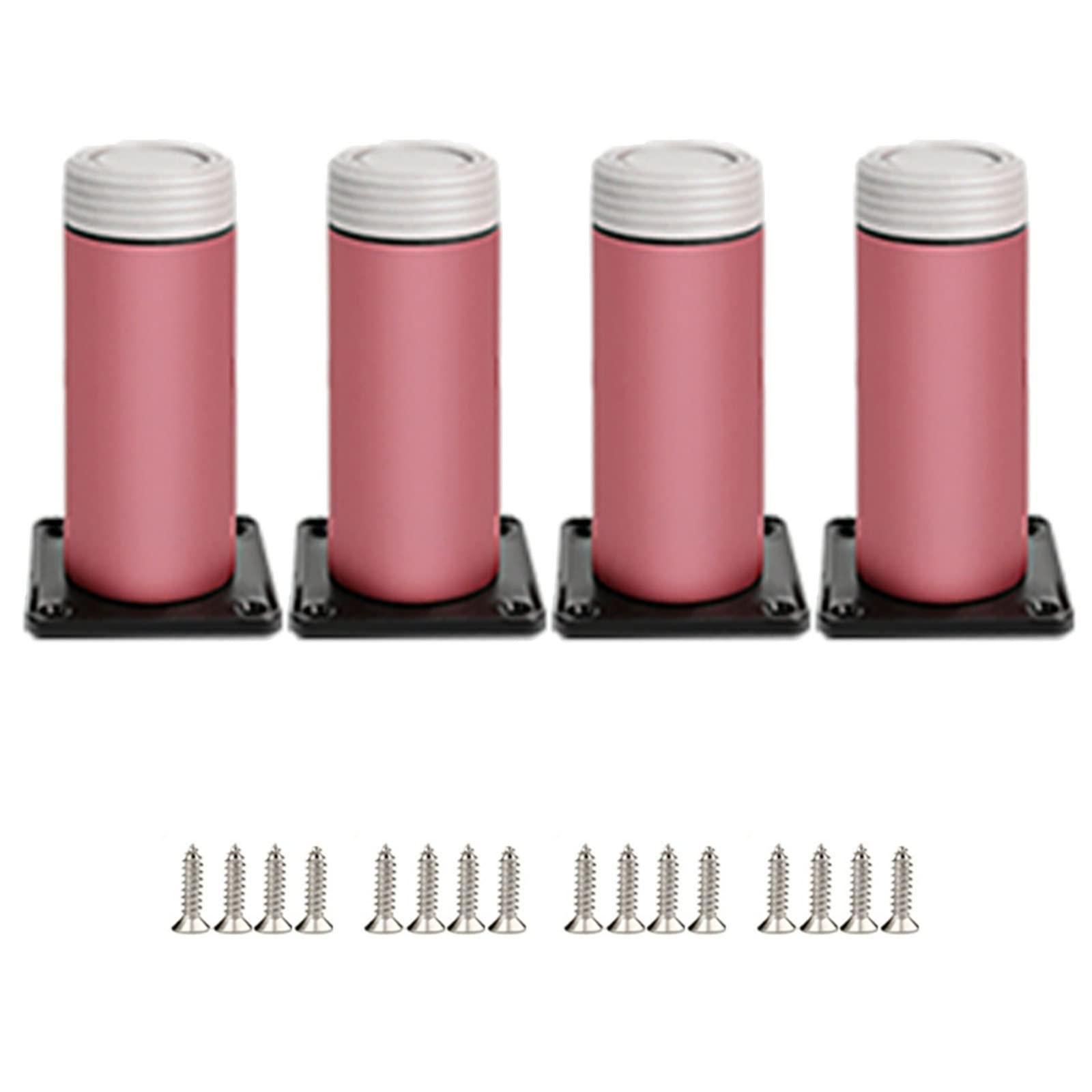 Patas para muebles ajustables de plástico resistente para sofás y armarios, 4 piezas