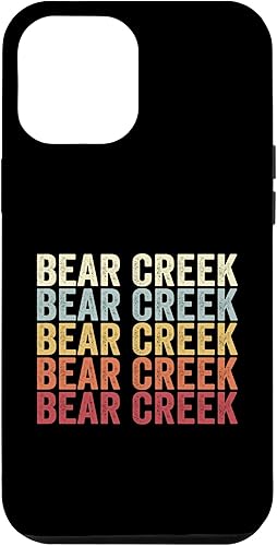 Funda para iPhone 12 Pro Max Bear Creek Pennsylvania Bear Creek PA retro con texto vintage