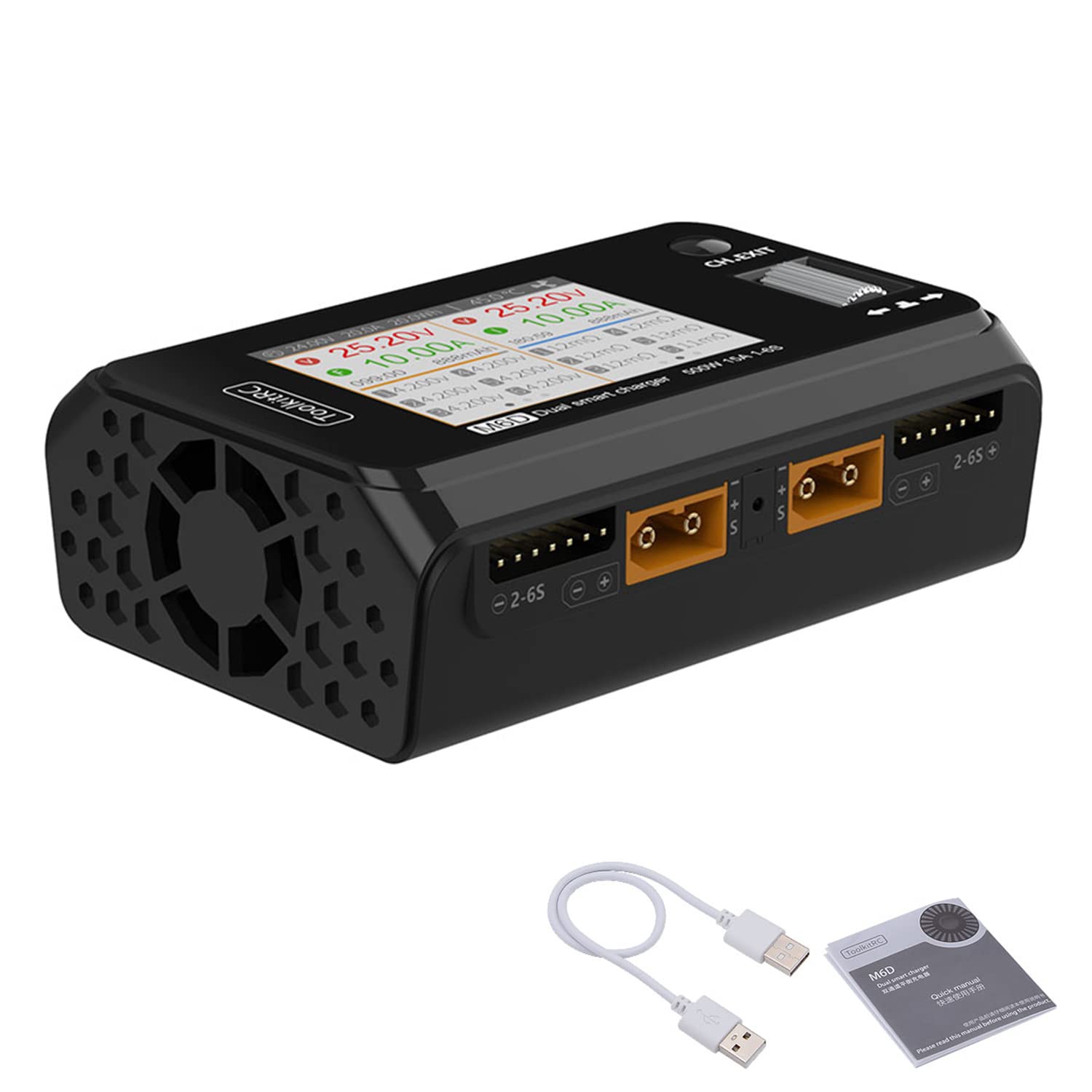 Amazon.co.jp: ToolkitRC M6D 250Wx215AデュアルチャンネルMINI