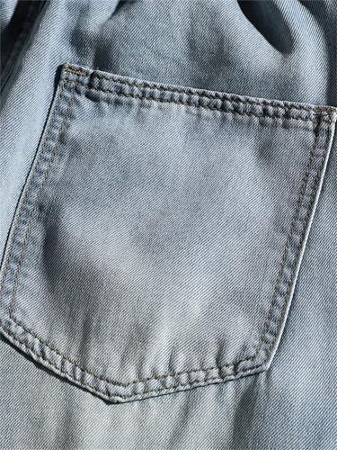 Mens Jeans Summer Lightweight Breathable Thin Wide Leg Denim Pants Loose Straight Casual Trousers 6