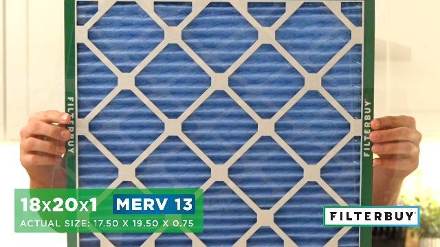 Image of Filterbuy 18x20x1 Air Filter MERV 13 Smoke & Allergy Defense (4-Pack) | Electrostatic Pleated HVAC AC Furnace Filters Replacement, Made in USA (Actual Size: 17.50 x 19.50 x 0.75)