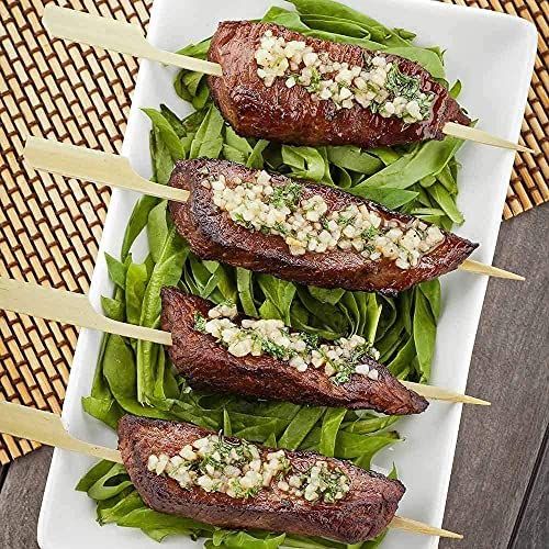 Swastha Hygiene (3.5 inch, 50) Wooden Gun Stick Skewers β Paddle Skewers Set for Outdoor Dining, Ideal for Starters Like for Appetizers, Fruits, Kababs, Snacks & Barbecue 3