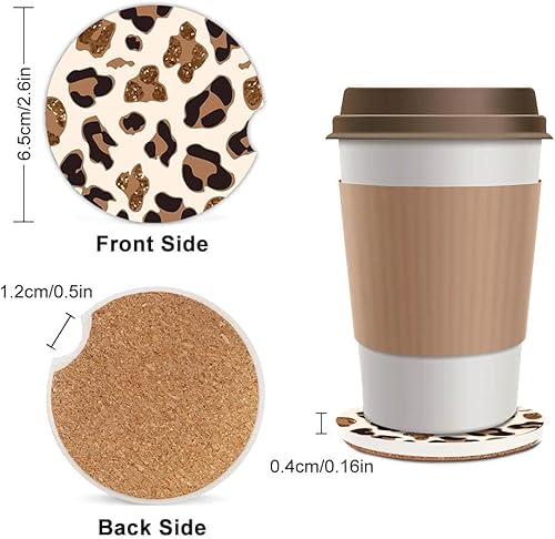 Miniatura 2 de Posavasos absorbentes para automóvil, paquete de 2 para mujer, diseño de lujo de moda, portavasos de automóvil para bebidas, portavasos de cerámica