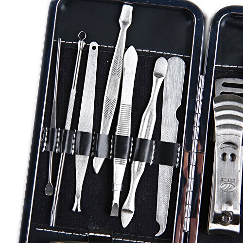 tinxi® 12 tlg. Maniküre Pediküre Set Nagelknipser Nagelschere Maniküreset Nagelzange Nagelfeile Ohrreiniger Pinzette… – Bild 3
