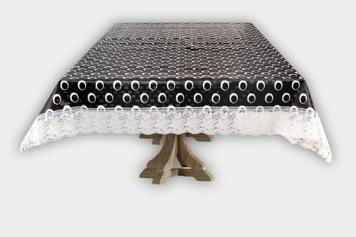 Stylista Waterproof 8 Seater Dining Table Cover Size 60x108 Inches Symmetric Pattern Grey (B0BG74PQCJ) Amazon Price History, Amazon Price Tracker
