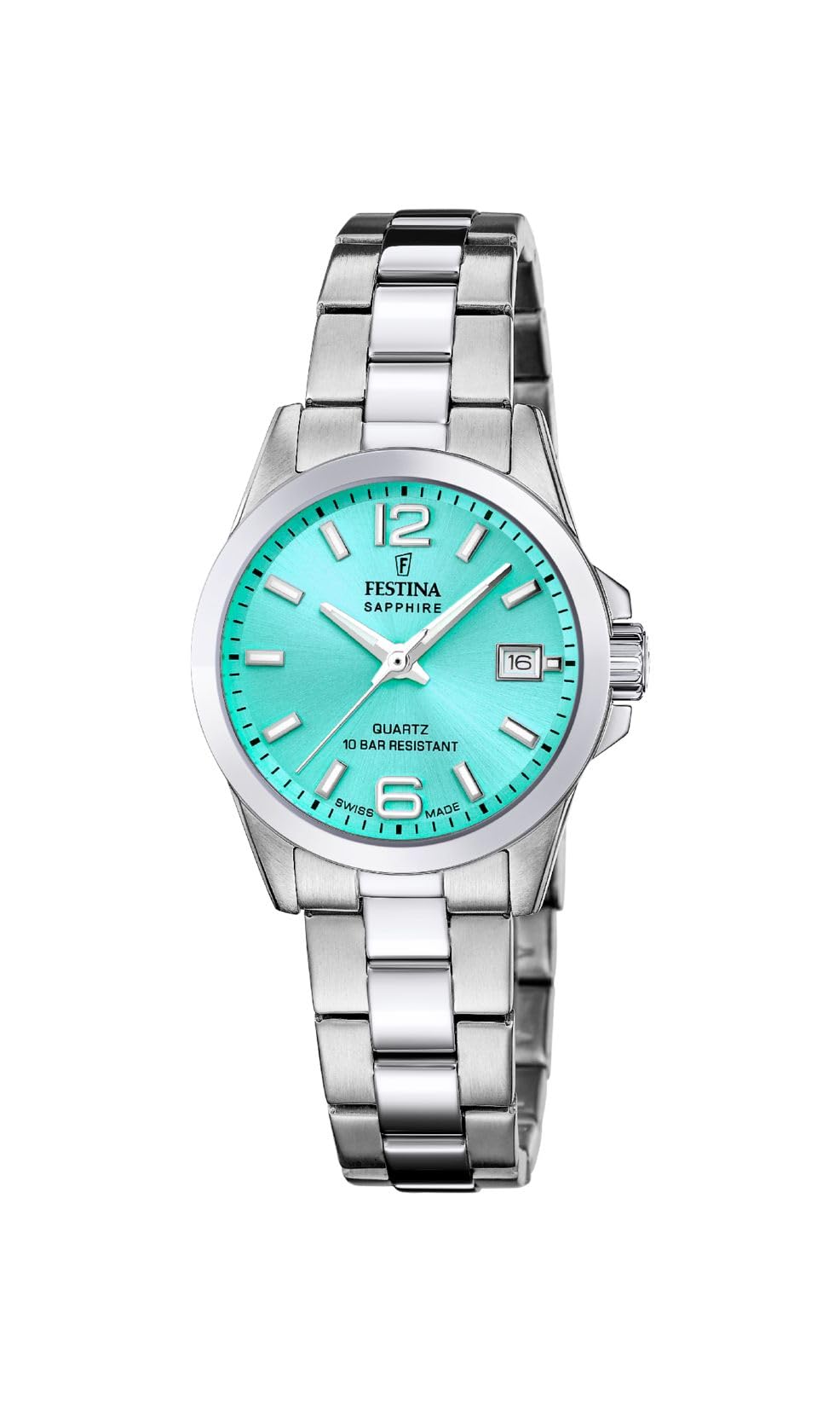 Festina Swiss Made Classic Quartz (29.5mm) Blue Sunray Dial / Stainless
