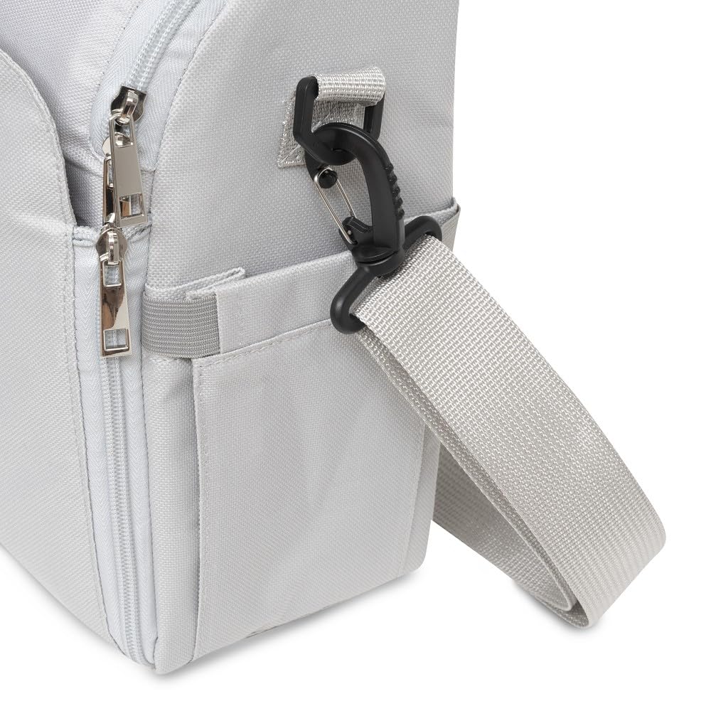 Interbaby - Chaise haute d'appoint portable pour bébé - Siège bébé - Convertible en sac à dos ou en sac - Pliable, léger et avec poignée réglable pour le transport - Étoiles grises