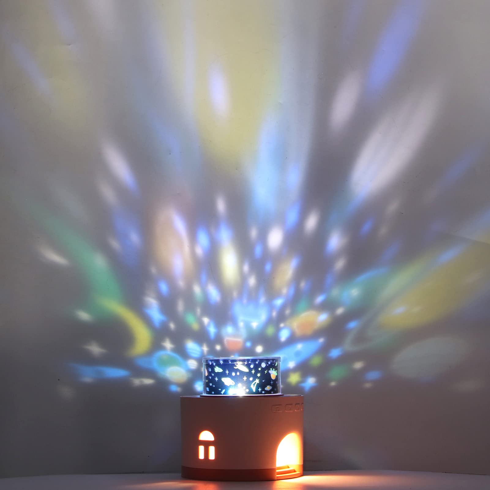 Luz Nocturna De Proyección De Estrellas, Proyector De Estrellas Y Luna Giratoria De 360 ​​°, Lámpara De Escritorio, Lámpara De Proyección De Cielo, Decoración De Pared Para(Rosa)