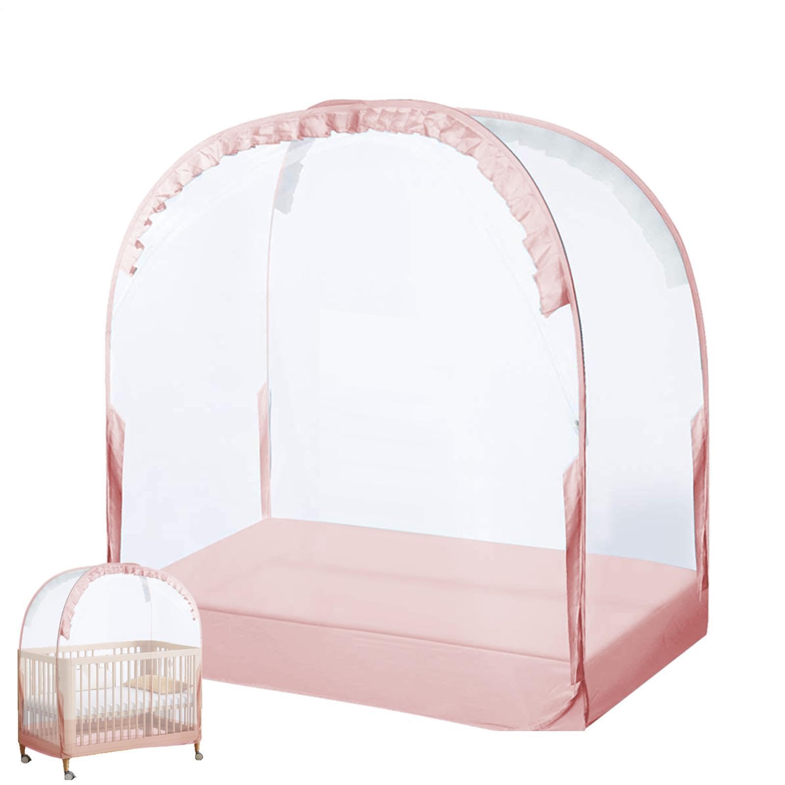 Tenda per lettino, design a rete traspirante + per letto per | Tenda a baldacchino in filo di acciaio, traspirante, per neonati, bambini, camera dei bambini, casa, viaggi