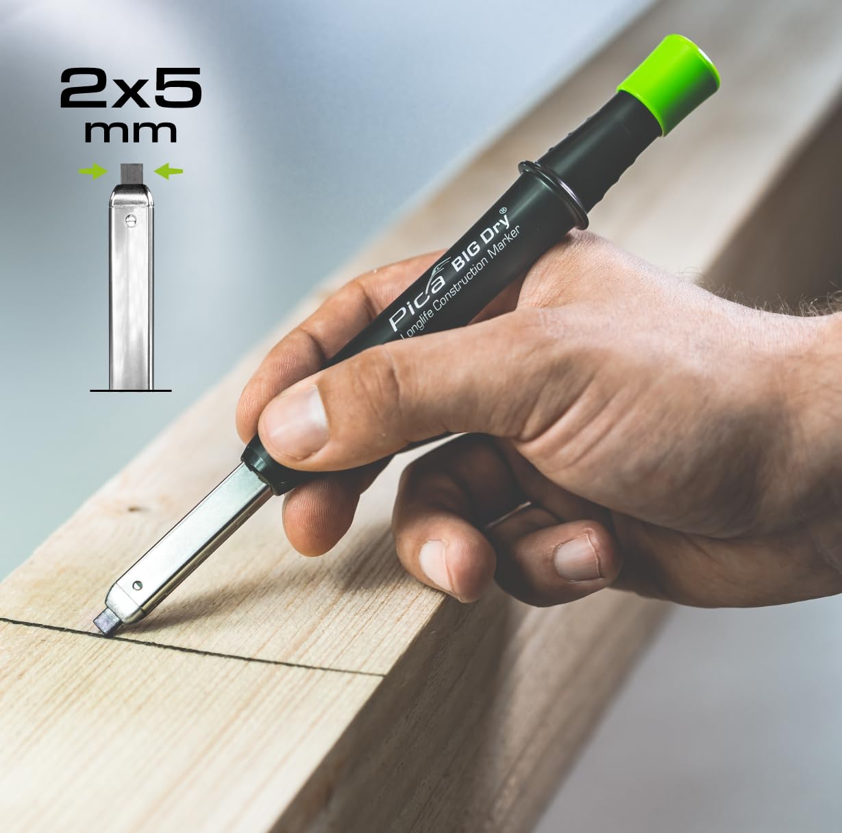 Pica Big Dry Marker for Construction, Graphite — Amazon image 4