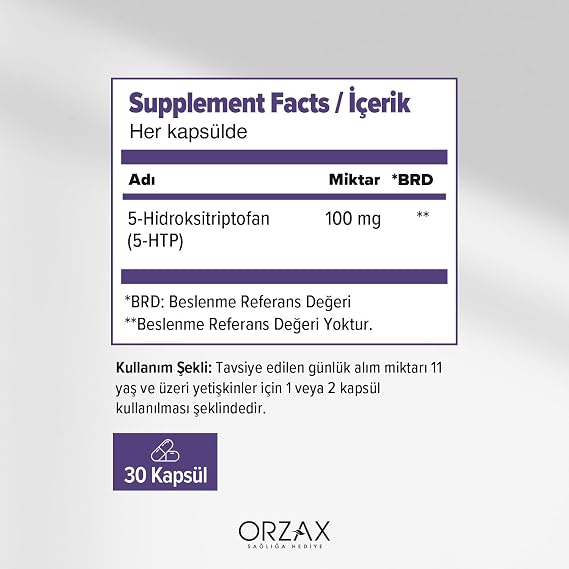 Orzax Ocean 5-Htp 100 Mg 30 Capsule