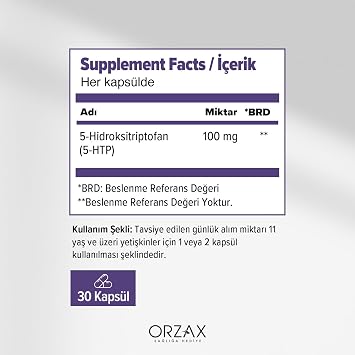 Orzax Ocean 5-Htp 100 Mg 30 Capsule