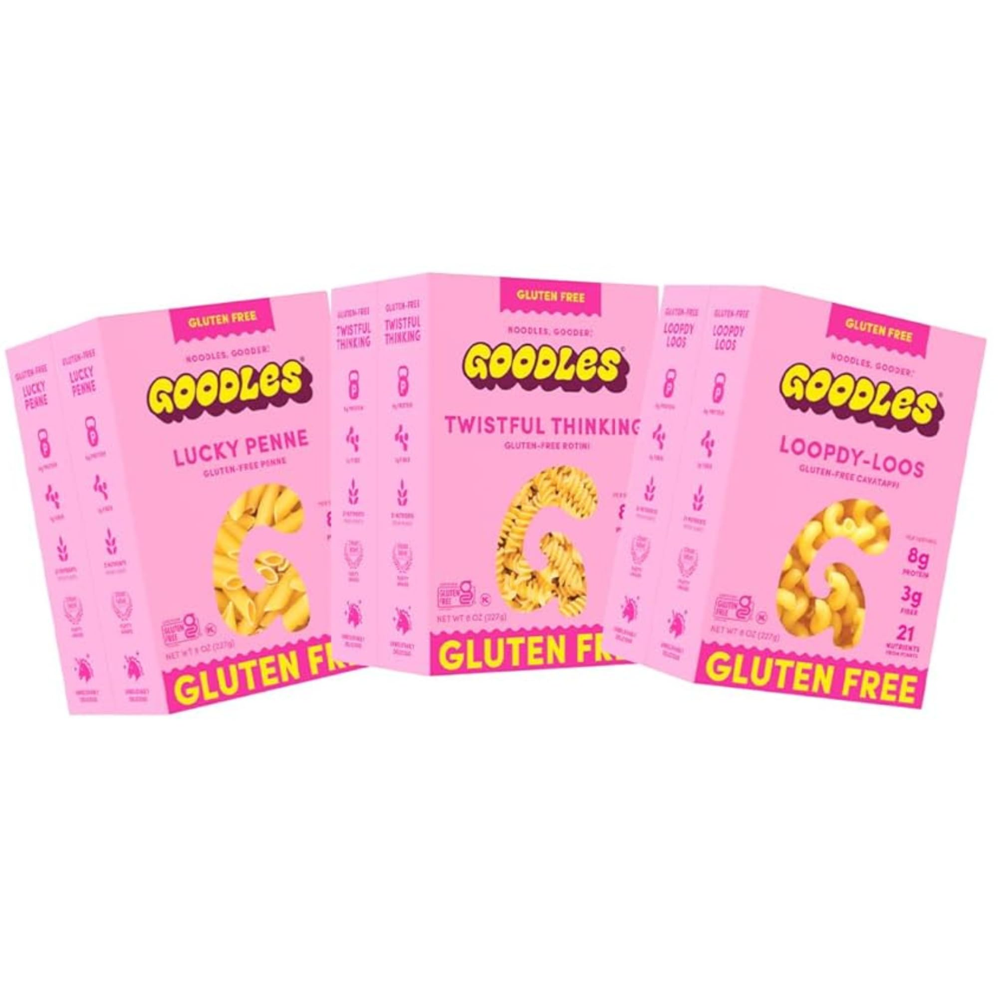 Amazon.com : GOODLES Gluten-Free Pasta Variety 6-pack, 8oz - 8g