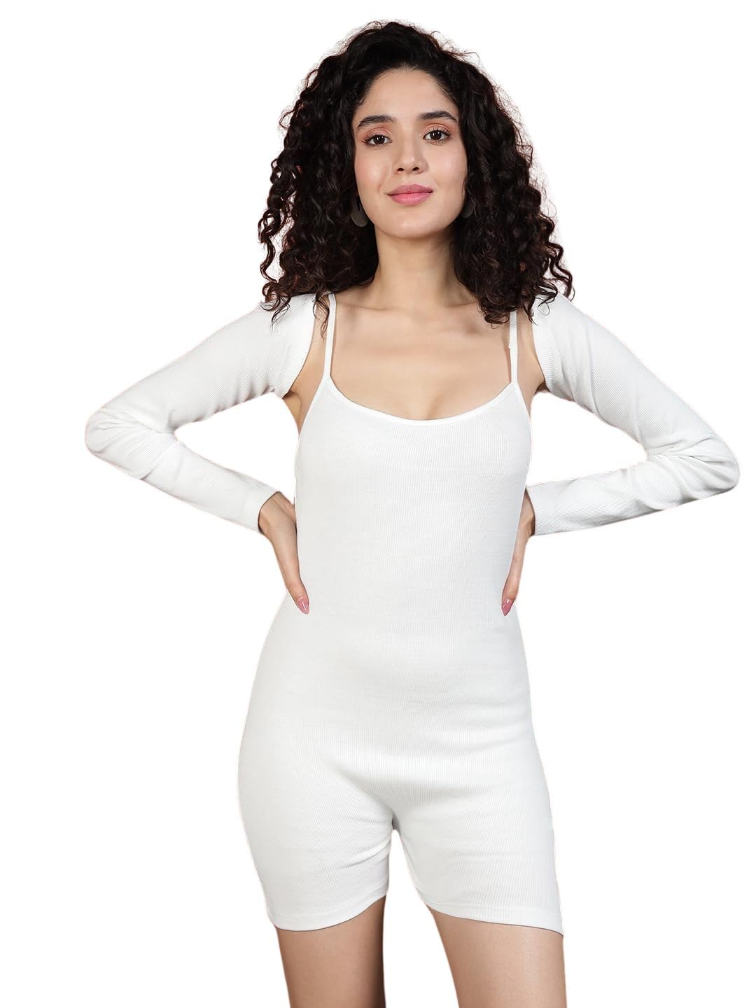 tandul Women Regular Jumpsuit - Solid Sleeveless, Spaghetti Neck Above Knee Jumpsuits-picture-21