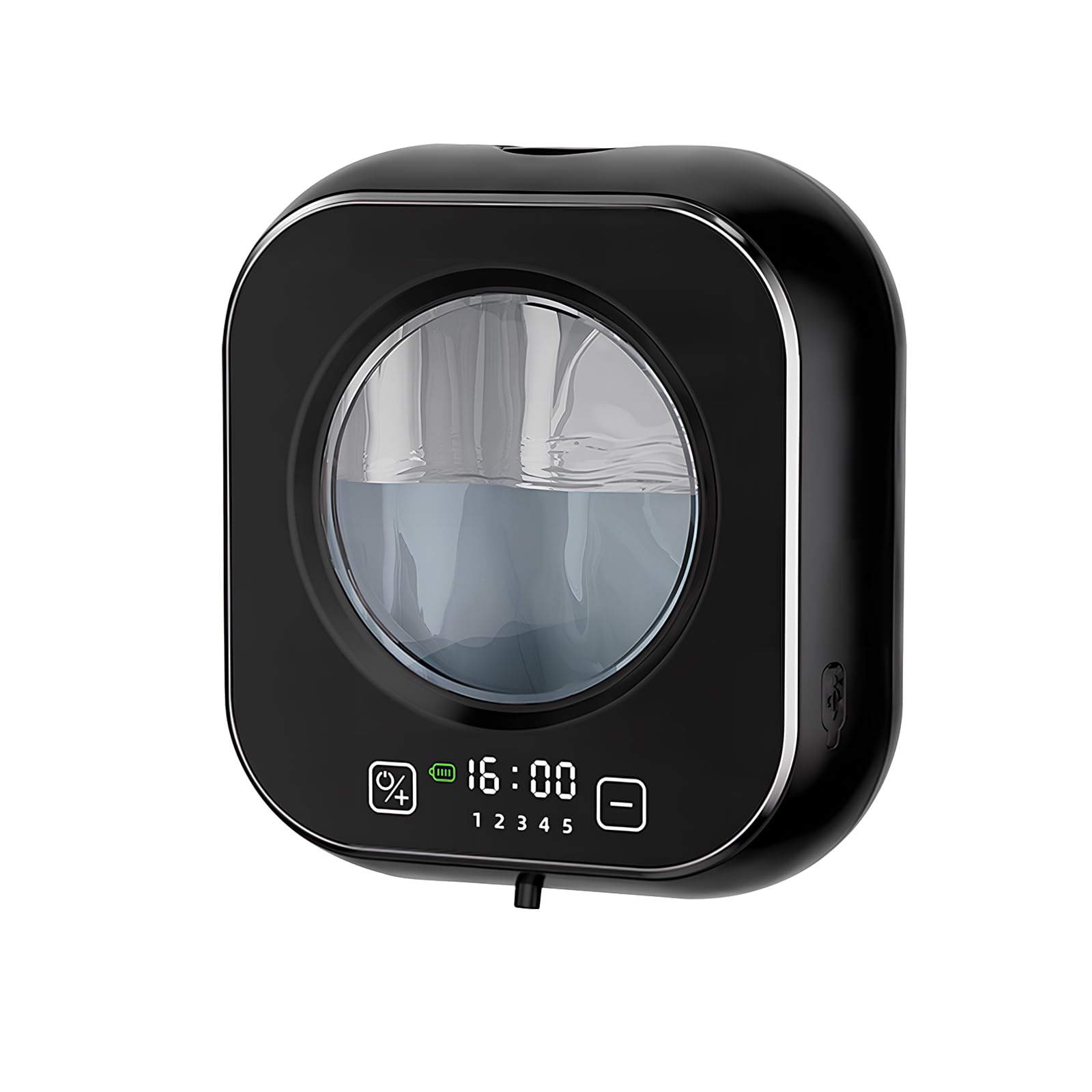 Seifenspender Automatisch,320ml Elektrischer Seifenspender Wandbefestigung mit 5 einstellbaren Stufen,1500 mAh USB Wiederaufladbar Desinfektionsspender für Bad,KüChe (Schwarz, Gel)