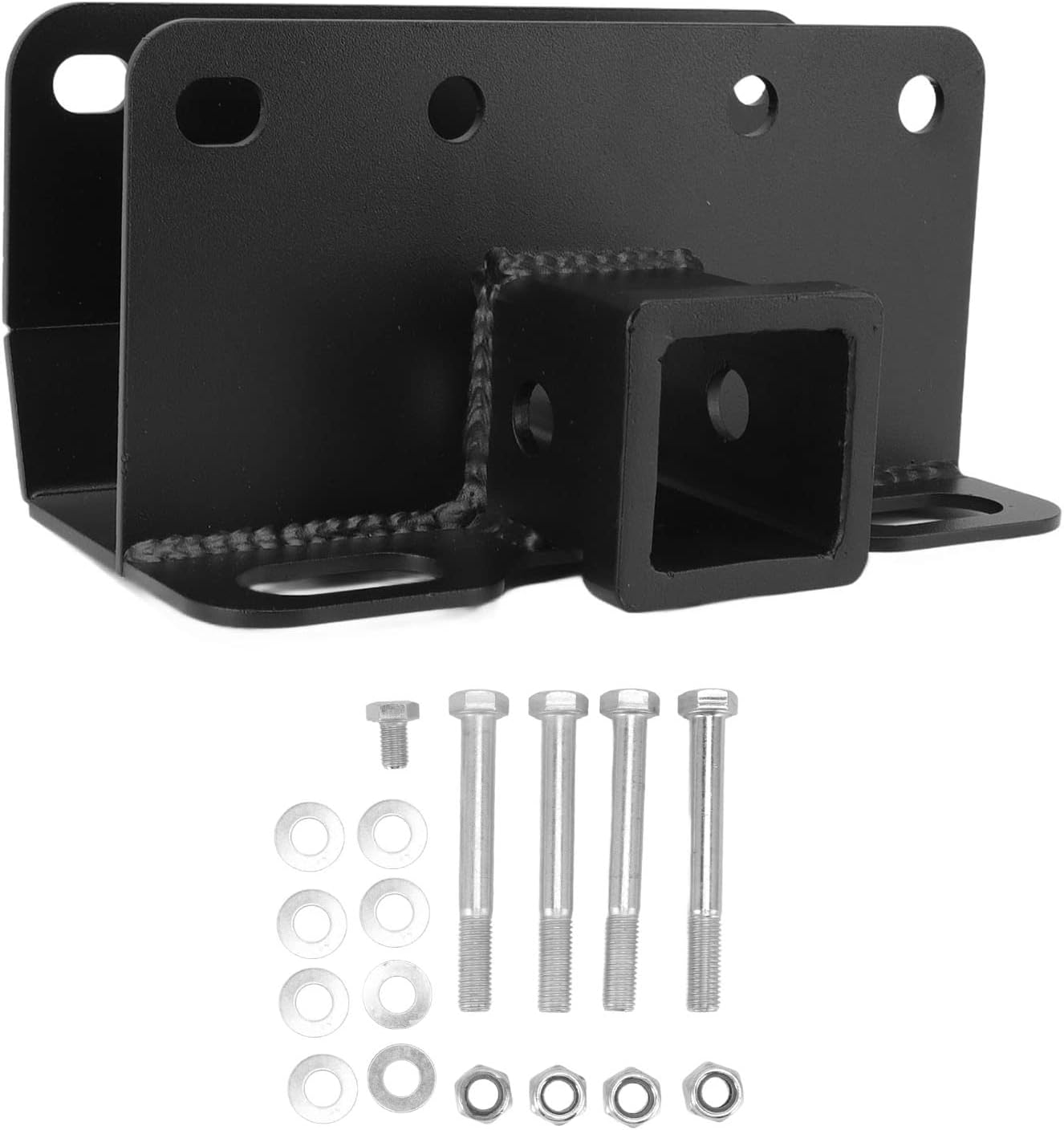 Trailer Tow Hitch, Glossy Black Finish Trailer Hitches Hook Receiver 3 Grade for Car