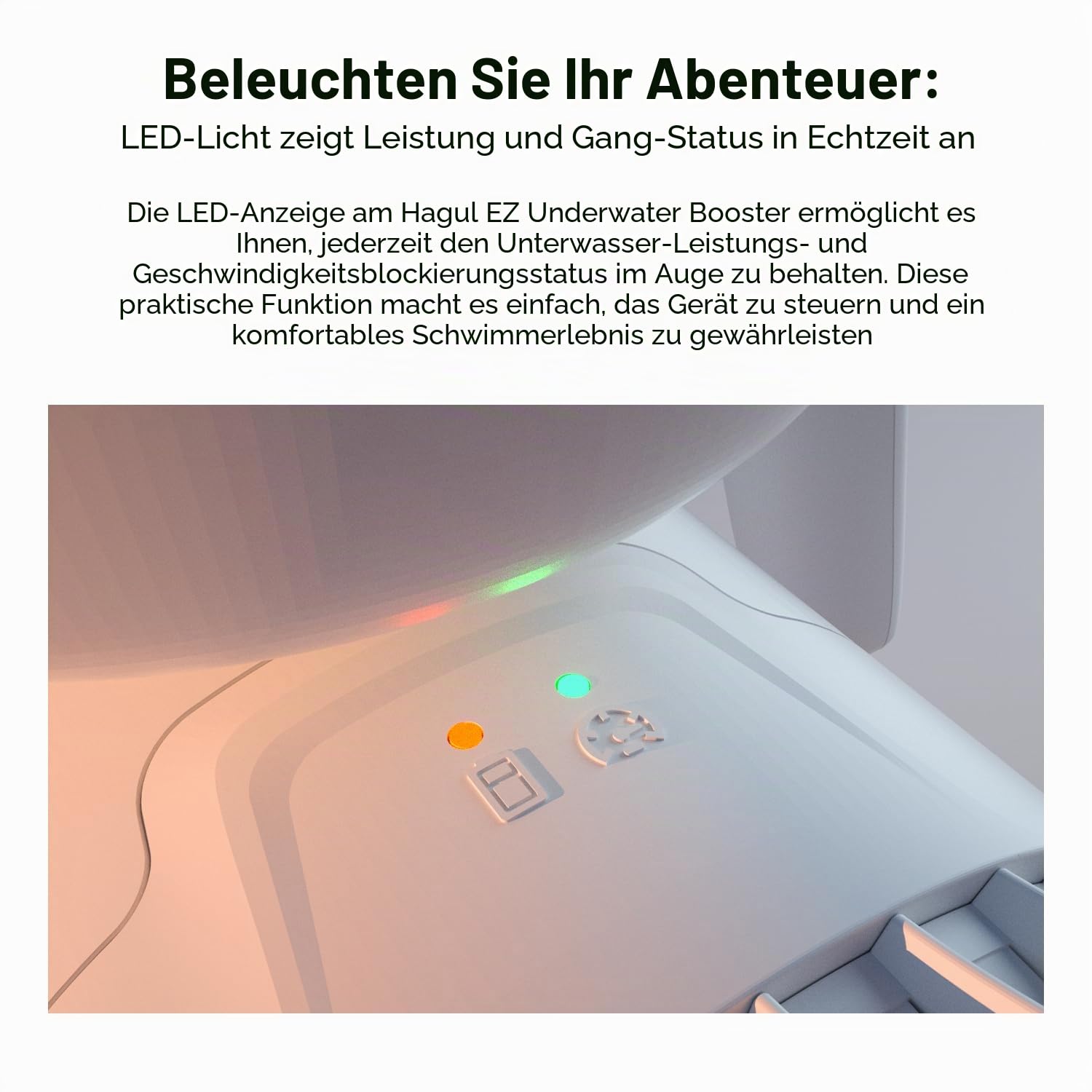 Sublue Hagul Unterwasser-Scooter, mit 2-Gang-Geschwindigkeitsschalter (1,1 m/s und 1,4 m/s), 15 m wasserdichter Unterwasser-Wasserscooter für Schwimmbecken von Kindern und Erwachsenen