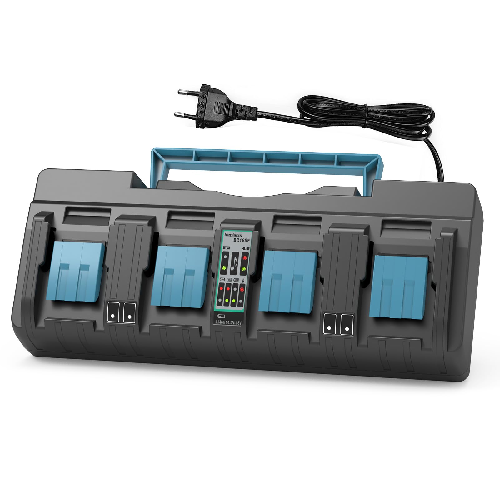 DC18SF 18V 4 Puertos Cargador para Makita 18V Batería | BL1850B BL1850 BL1840 BL1840B BL1830B BL1830 BL1820 BL1825 BL1815