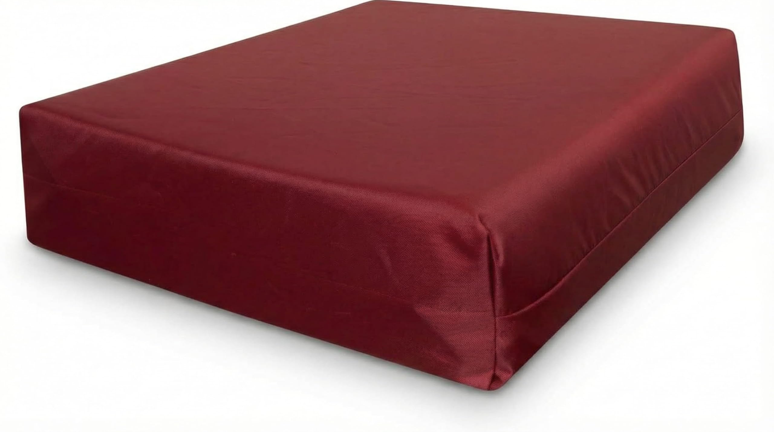 GO TO FOAM Waterproof Seat Pad Indoor & Outdoor Garden Rattan Furniture Foam Pad with Removable Zipper Cover 4cm Thickness (Burgundy, 38 x 38cm / 15" x 15") — image 1
